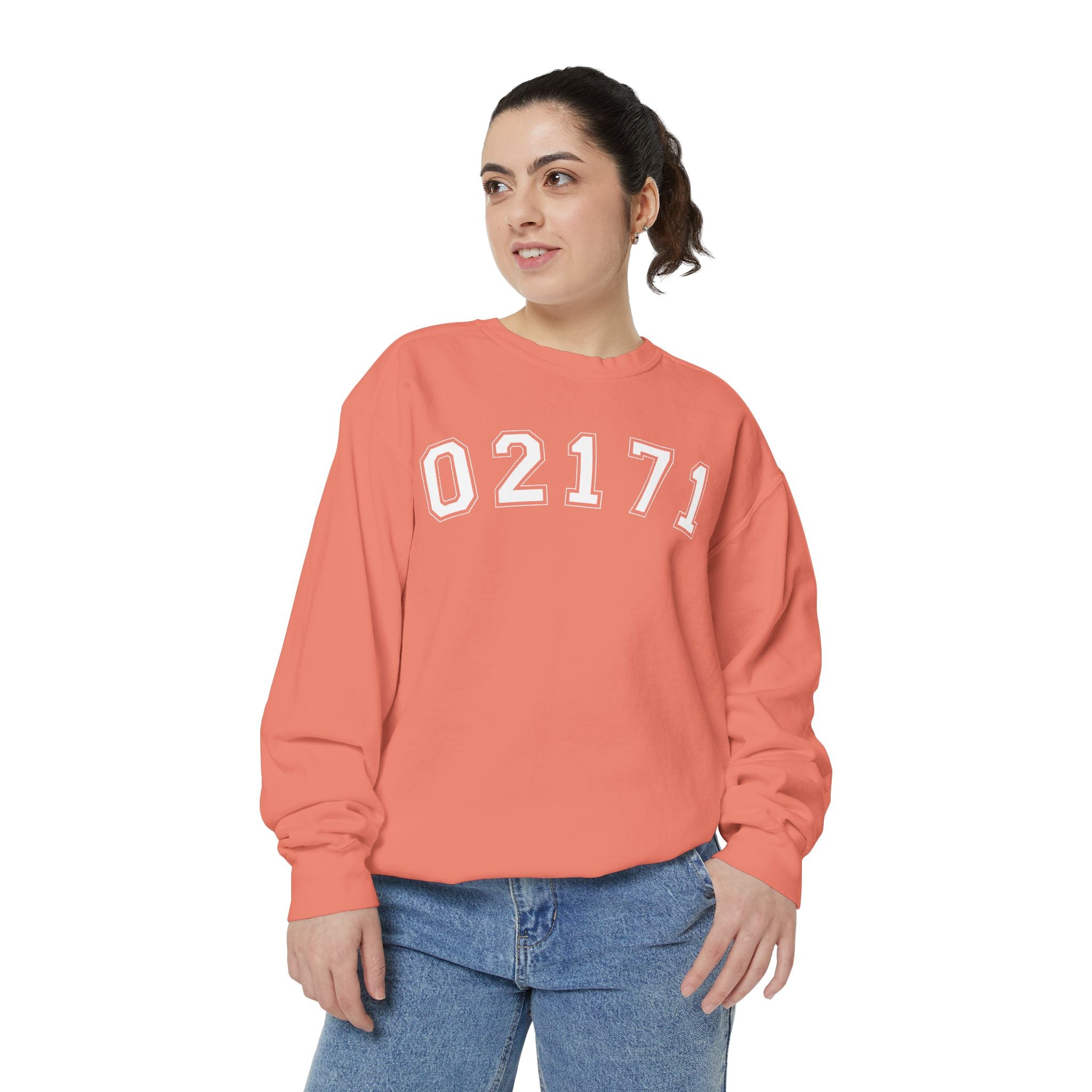 02171- Quincy Zip Code Sweatshirt White Text