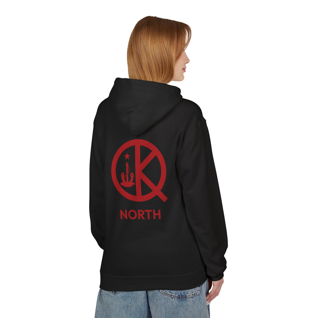 North Quincy- Red and Black Softstyle Hoodie