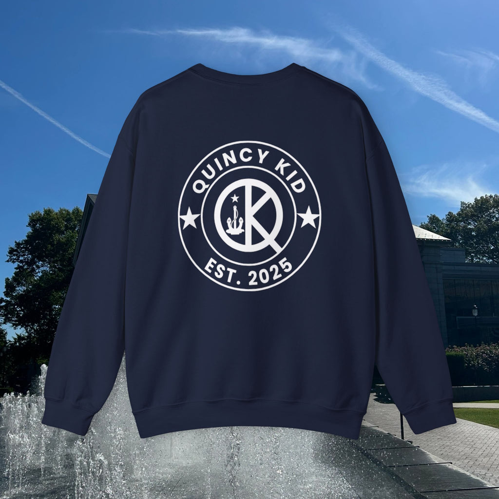 Quincy Kid Crewneck Sweatshirt With White Emblem