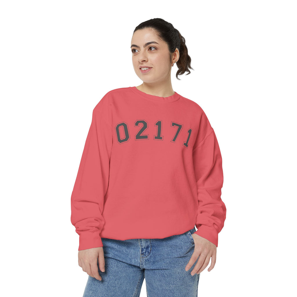 02171- Quincy Zip Code Sweatshirt Grey Text
