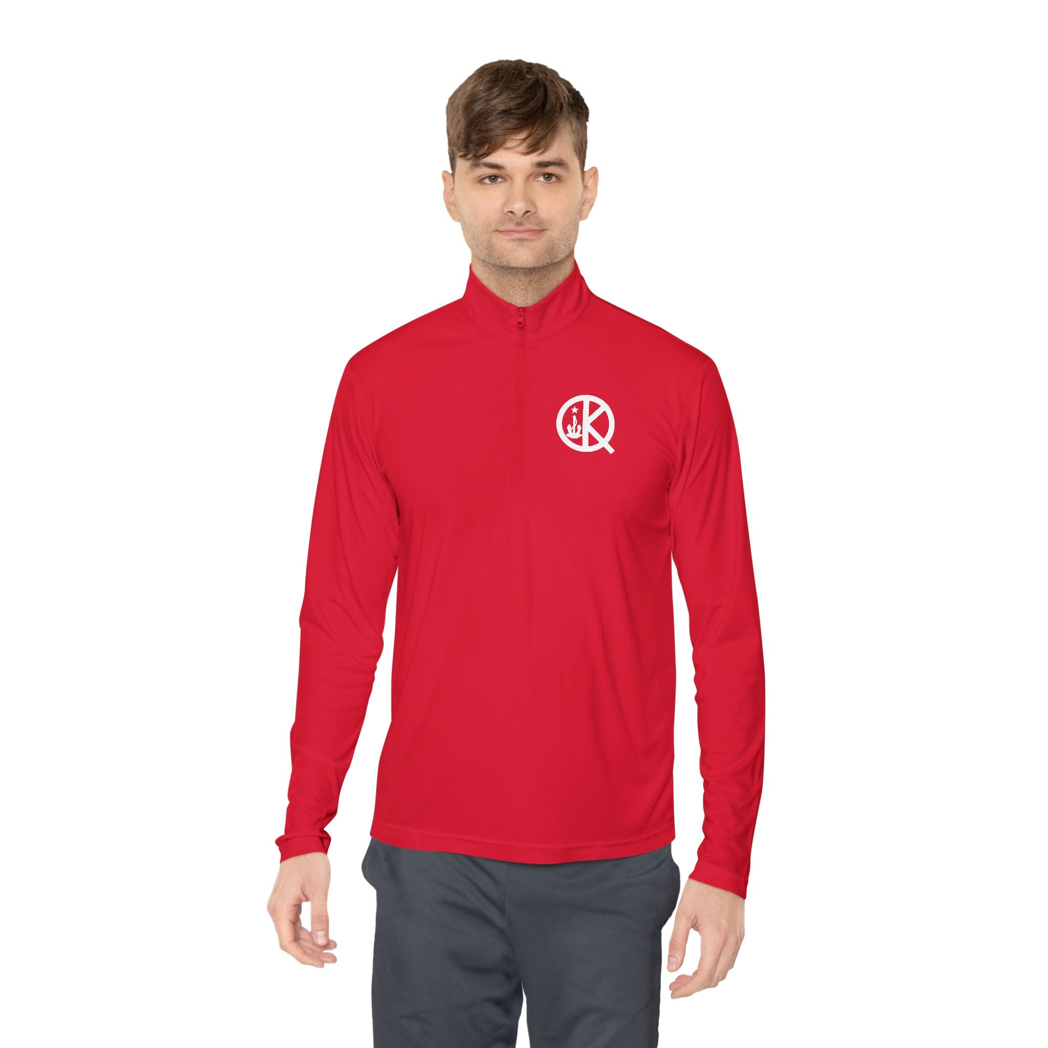 Quincy Kid- Quarter Zip White Logo