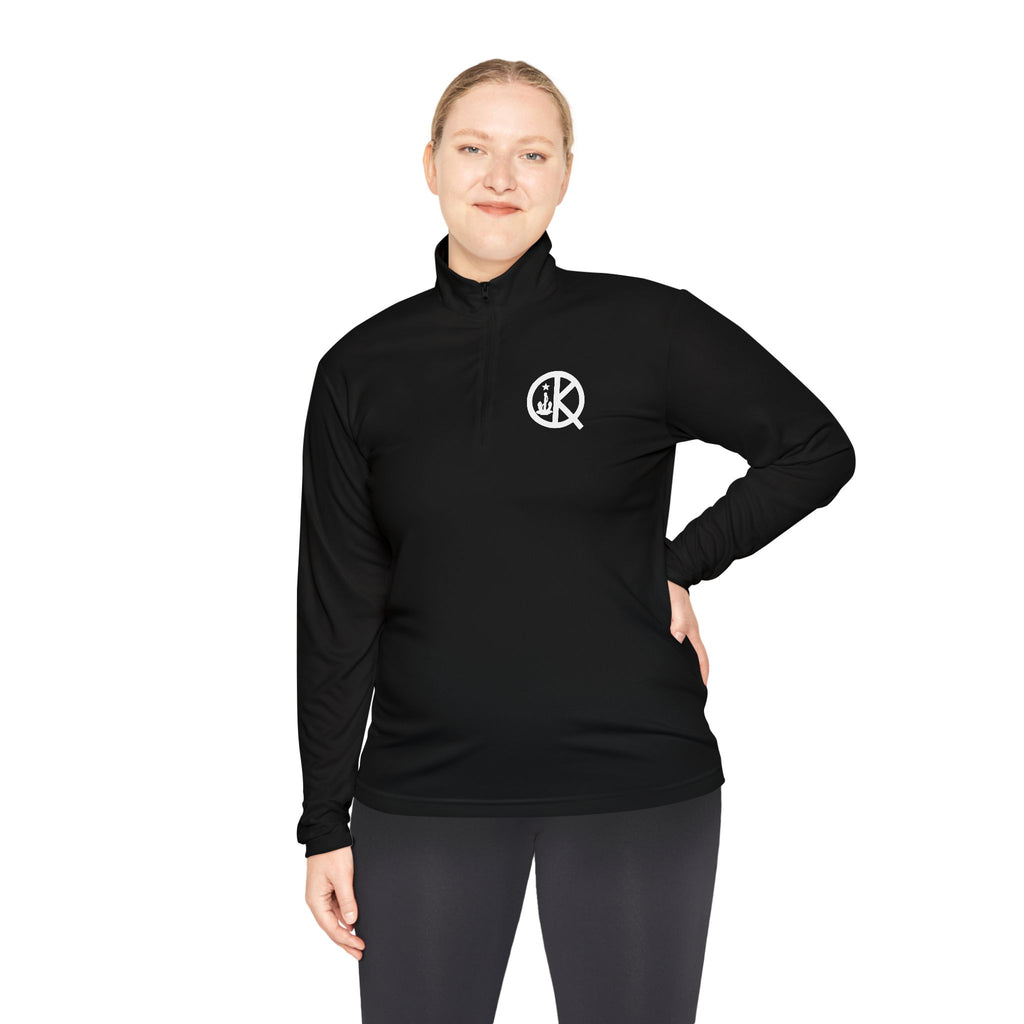Quincy Kid- Quarter Zip White Logo