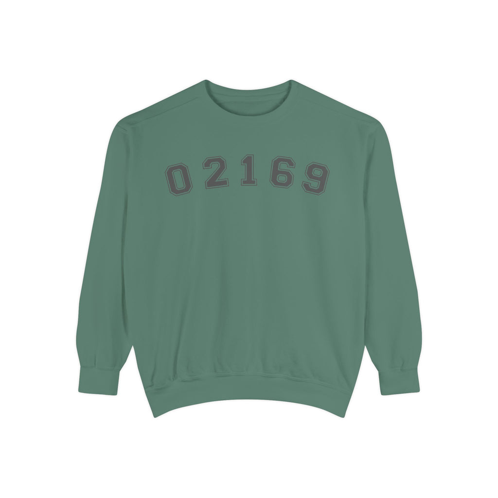 02169- Quincy Zip Code Sweatshirt Grey Text