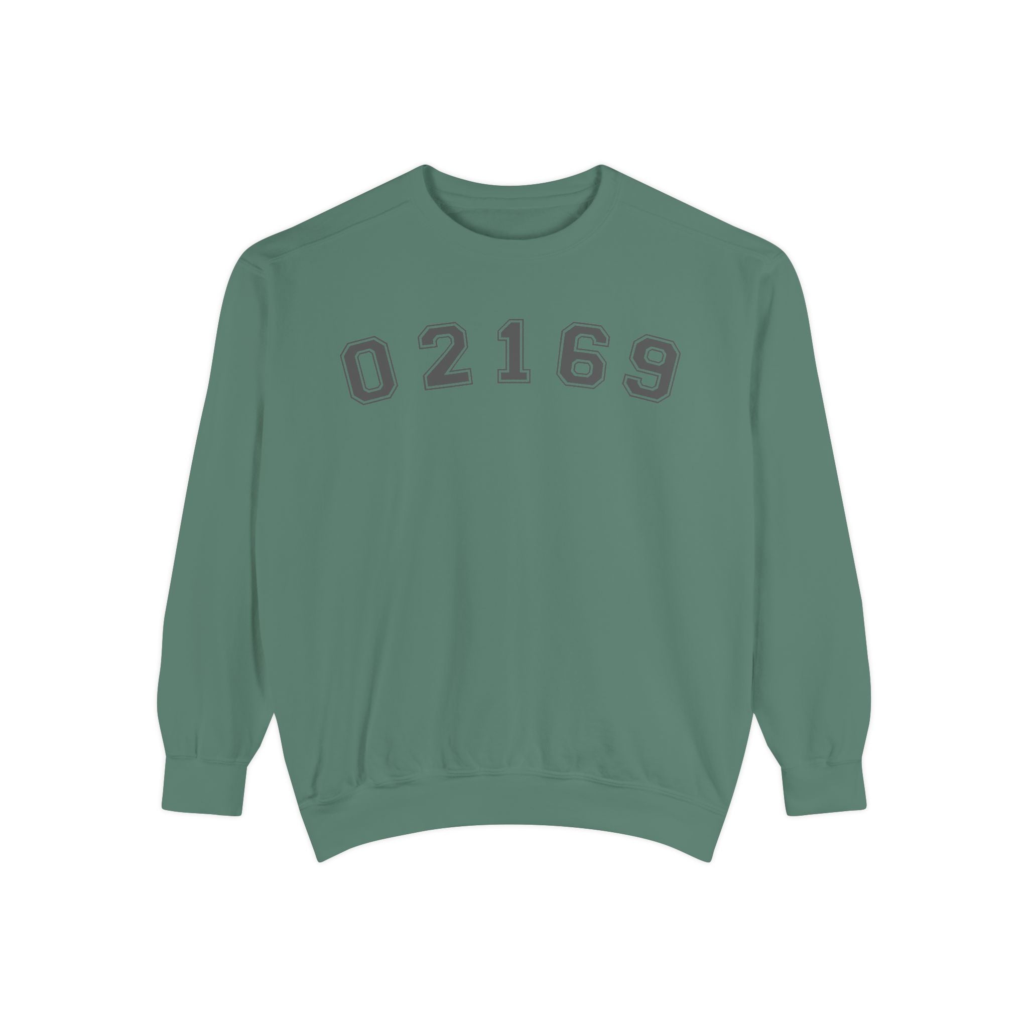 02169- Quincy Zip Code Sweatshirt Grey Text