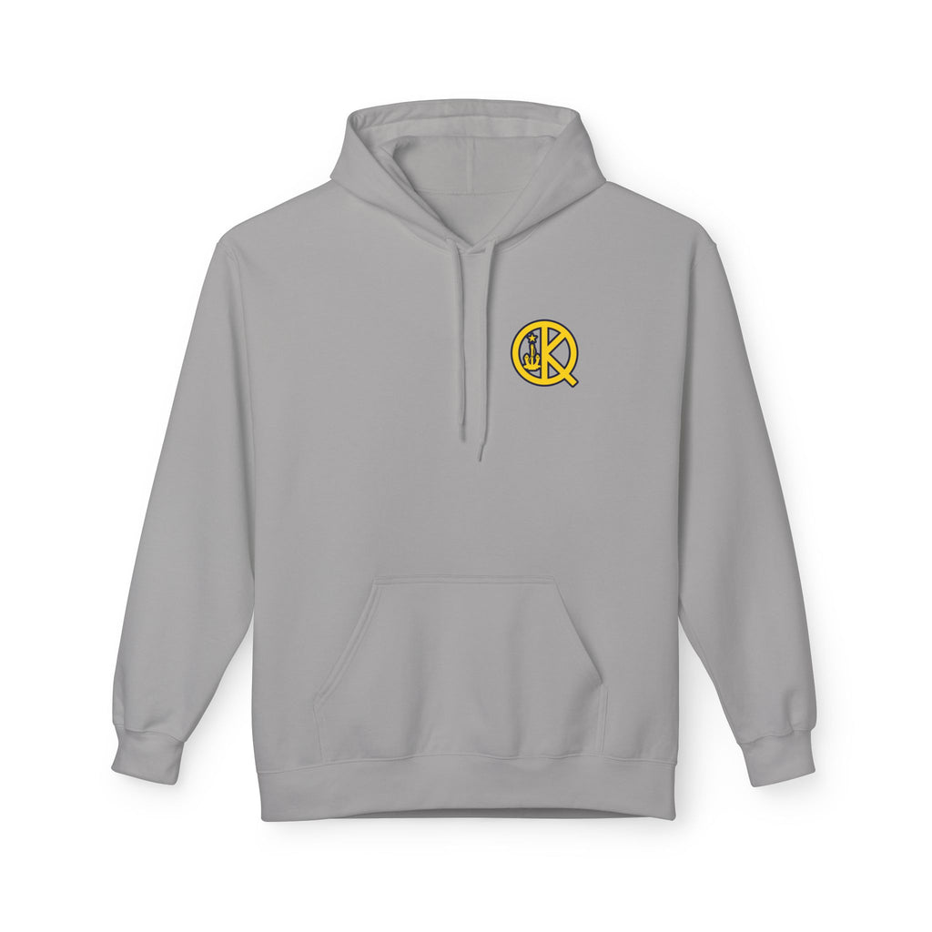 Quincy Kid Nautical Flags Softstyle Hoodie- Yellow Logo