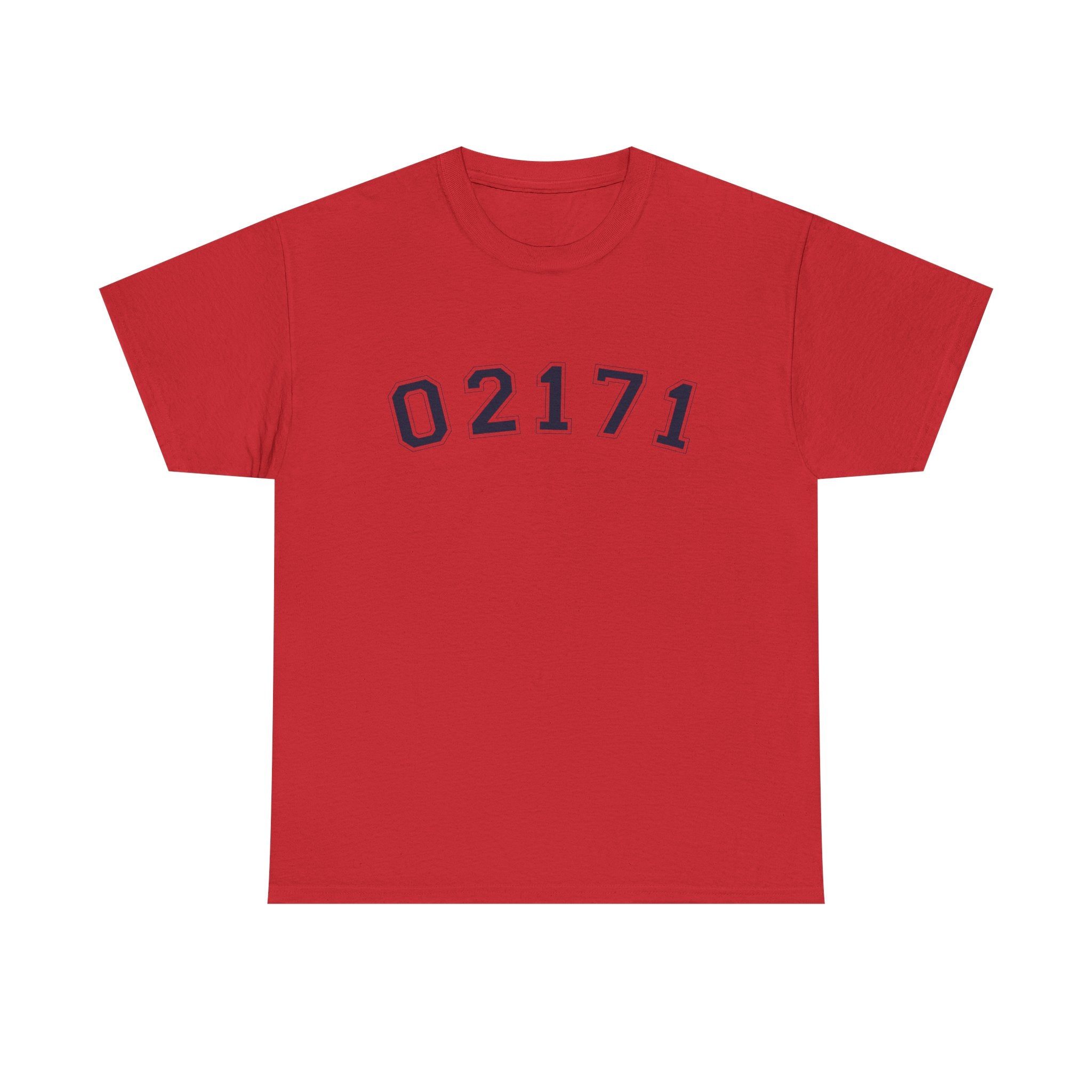 02171- Quincy Zip Code T-shirt Navy Text