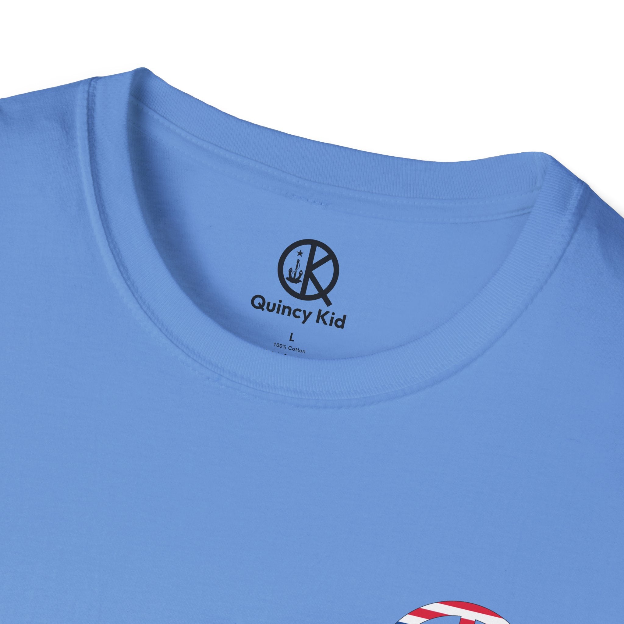 Quincy Kid Flag Logo- Flag Day T-Shirt