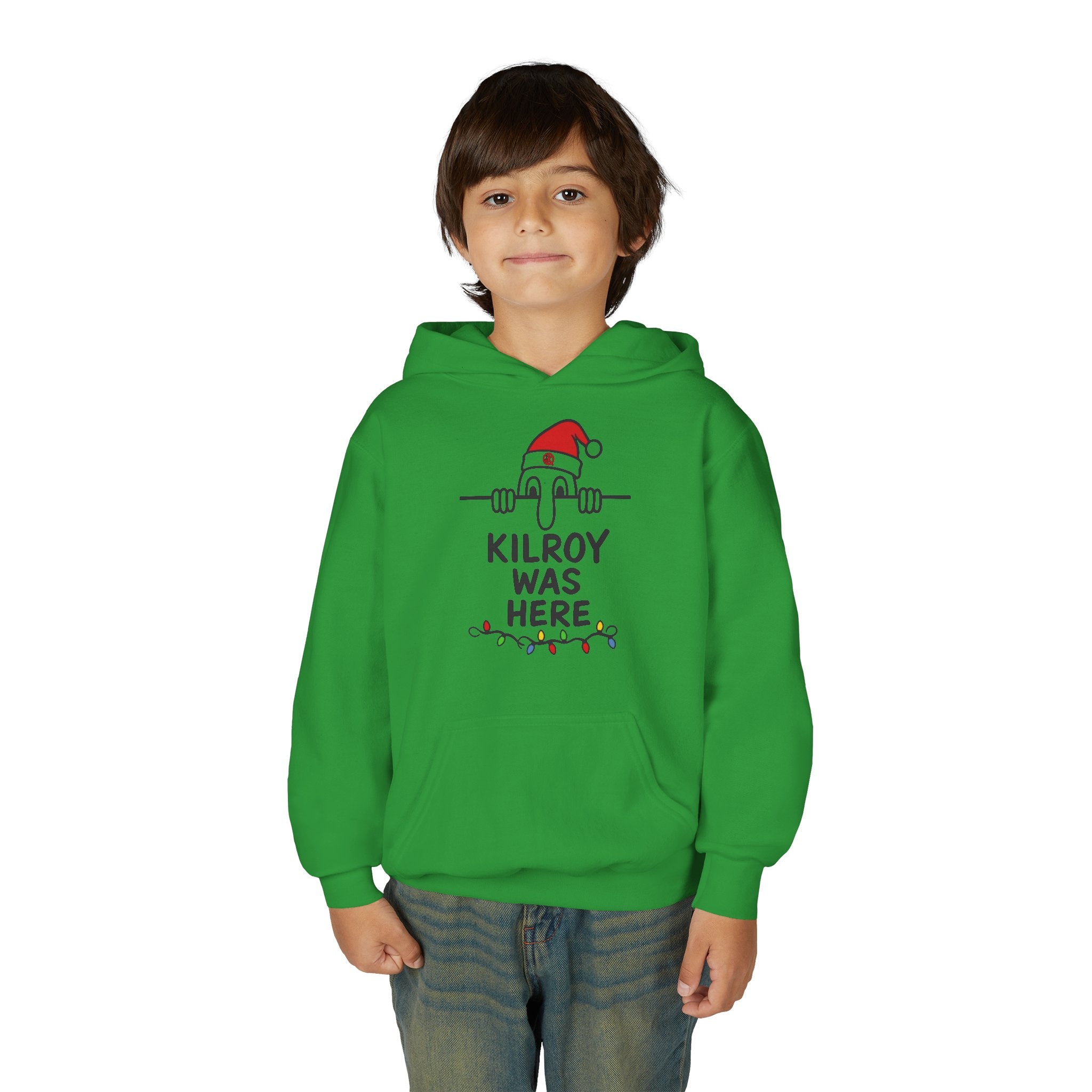 Kilroy Was Here Youth Holiday Hoodie- Front