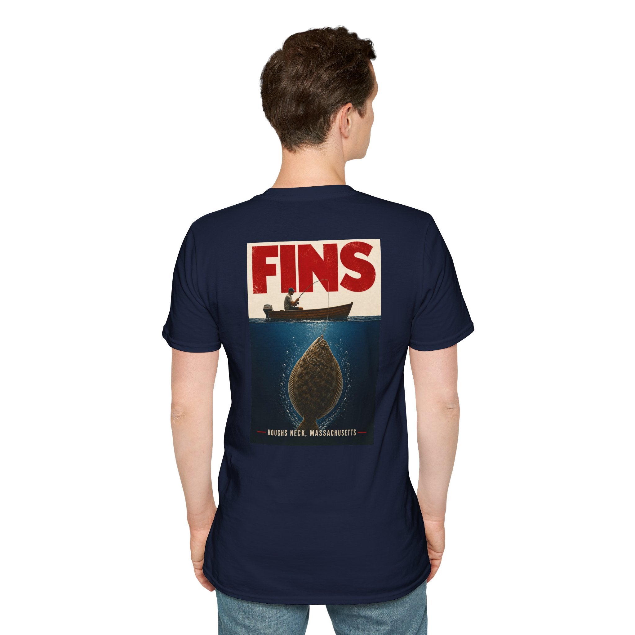 Houghs Neck Flounder vs. Fisherman Jaws T-Shirt