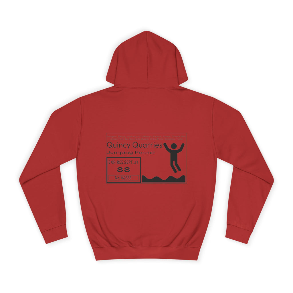 Quincy Quarries Permit Hoodie- Black Text