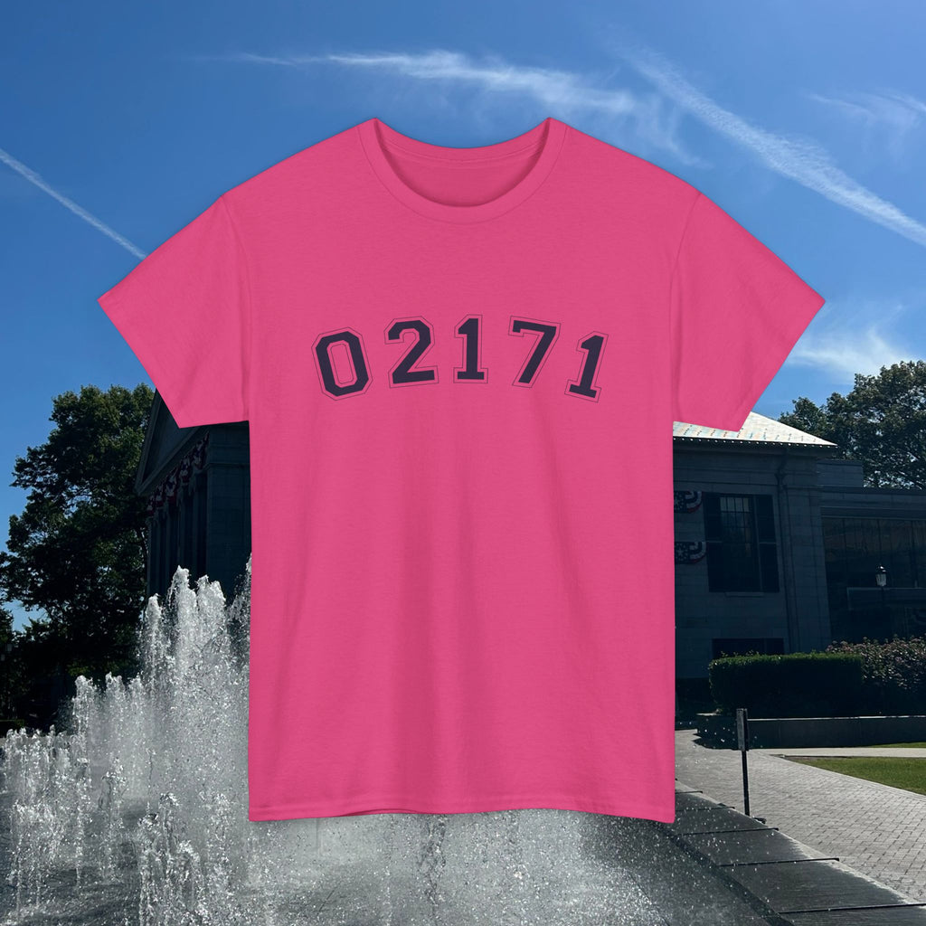 02171- Quincy Zip Code T-shirt Navy Text