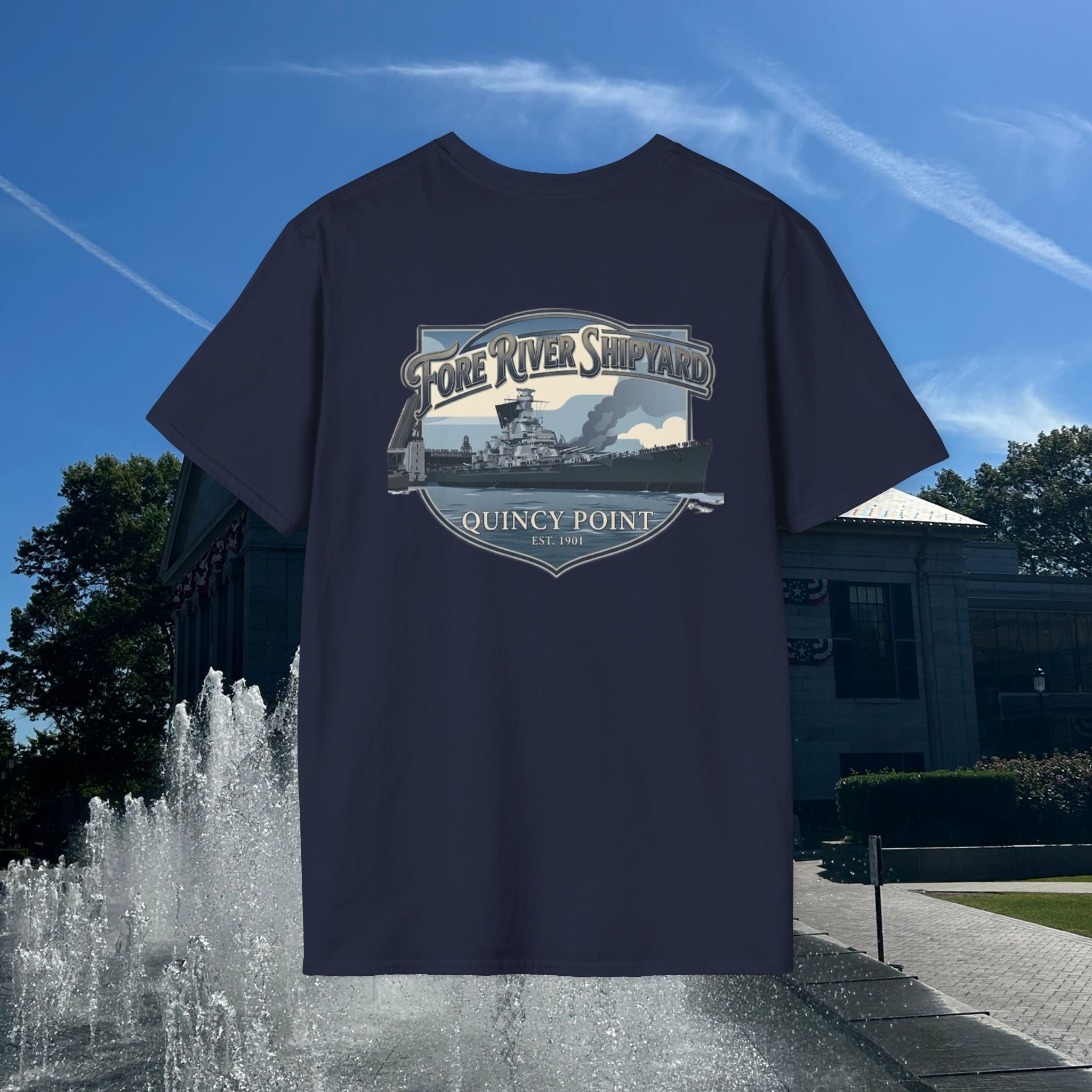 USS Massachusetts Fore River Shipyard T-Shirt