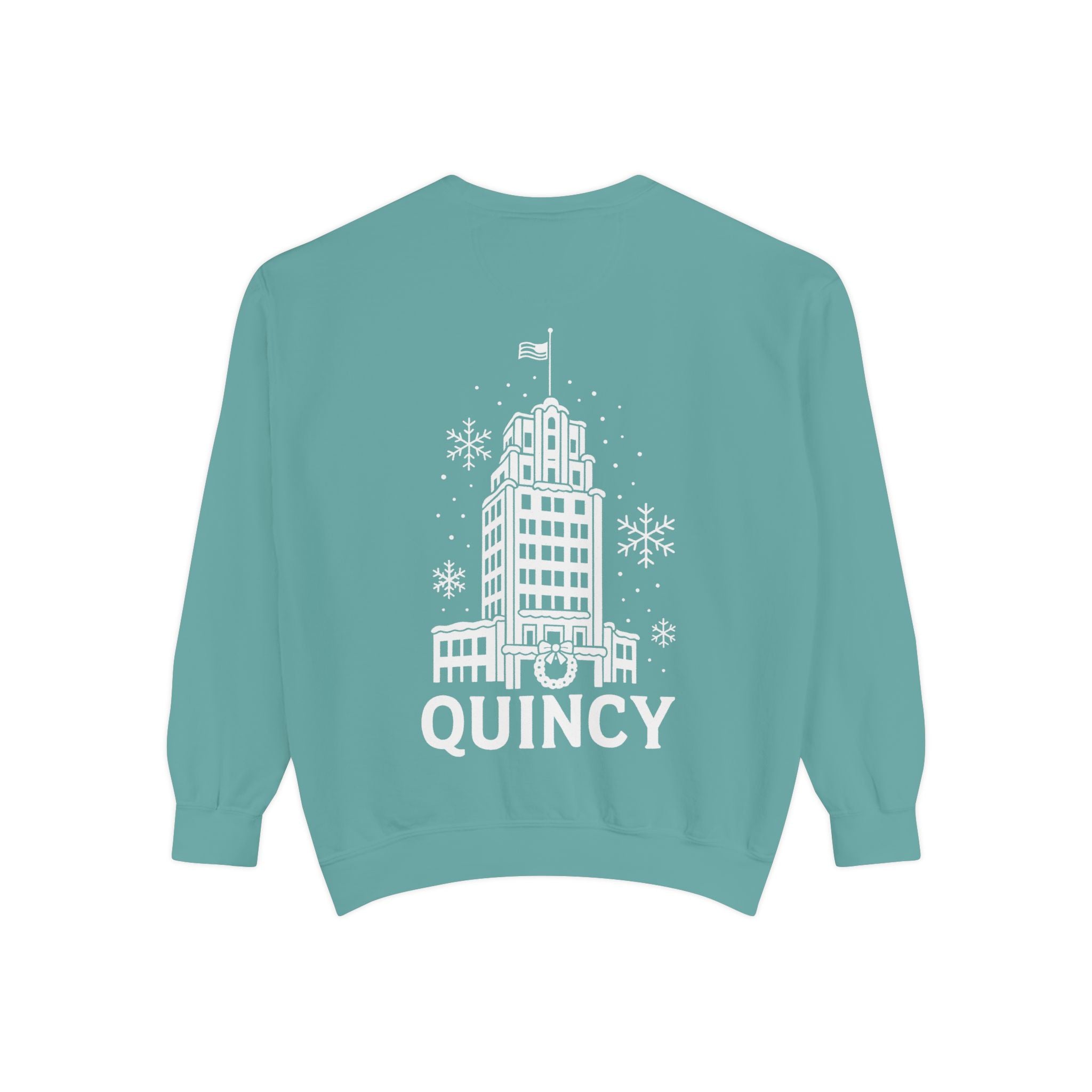 Quincy Center Holiday Sweatshirt- Back