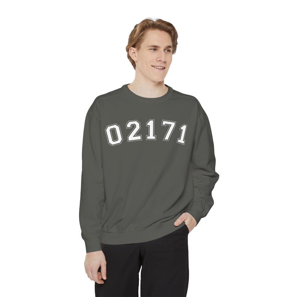 02171- Quincy Zip Code Sweatshirt White Text