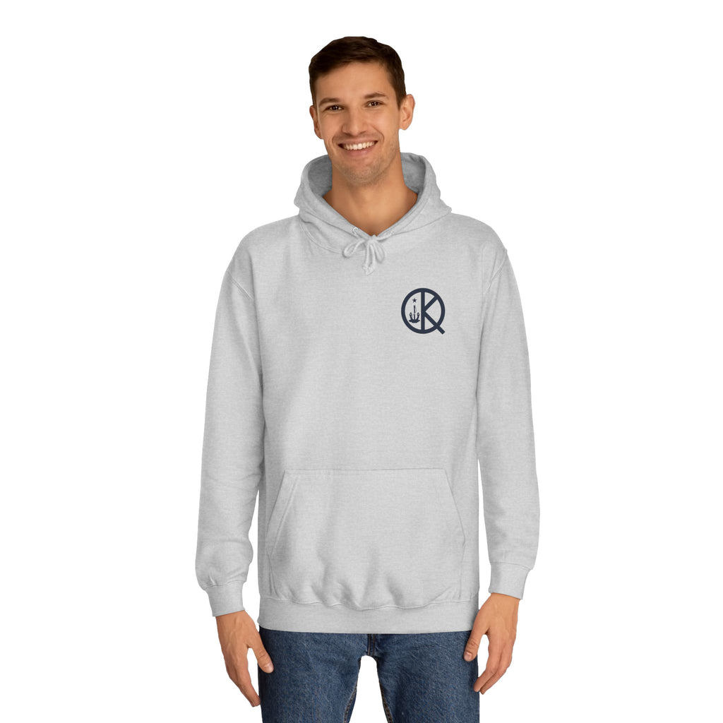 Quincy Kid Hoodie with Emblem- Navy