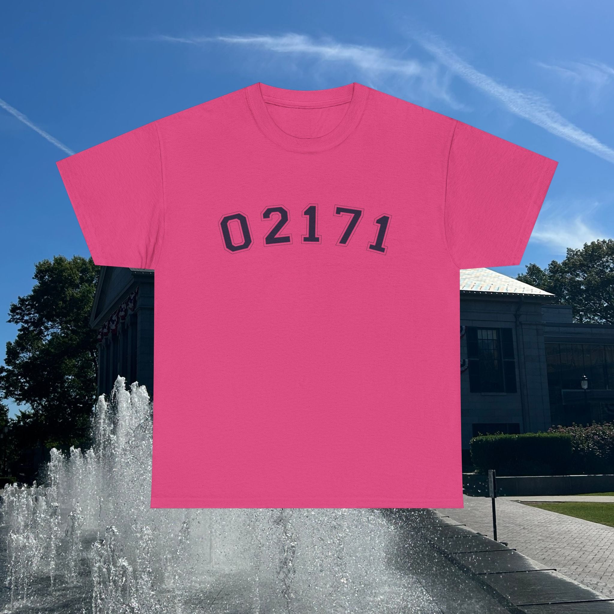 02171- Quincy Zip Code T-shirt Navy Text