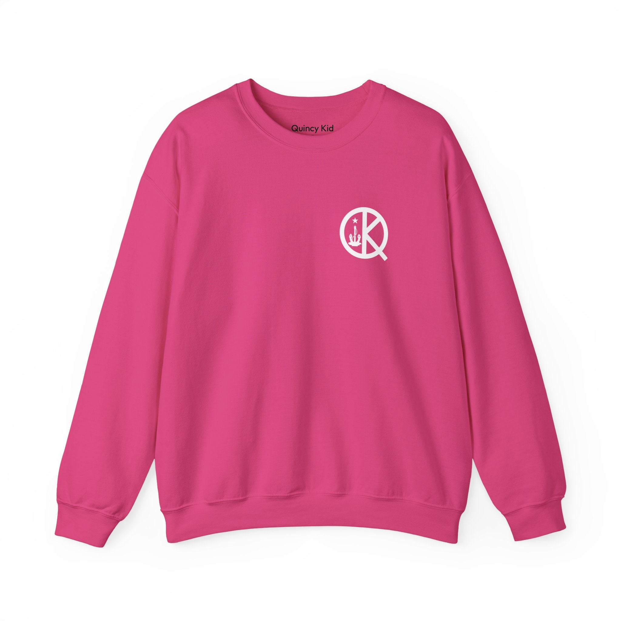 Quincy Kid Crewneck Sweatshirt With White Emblem