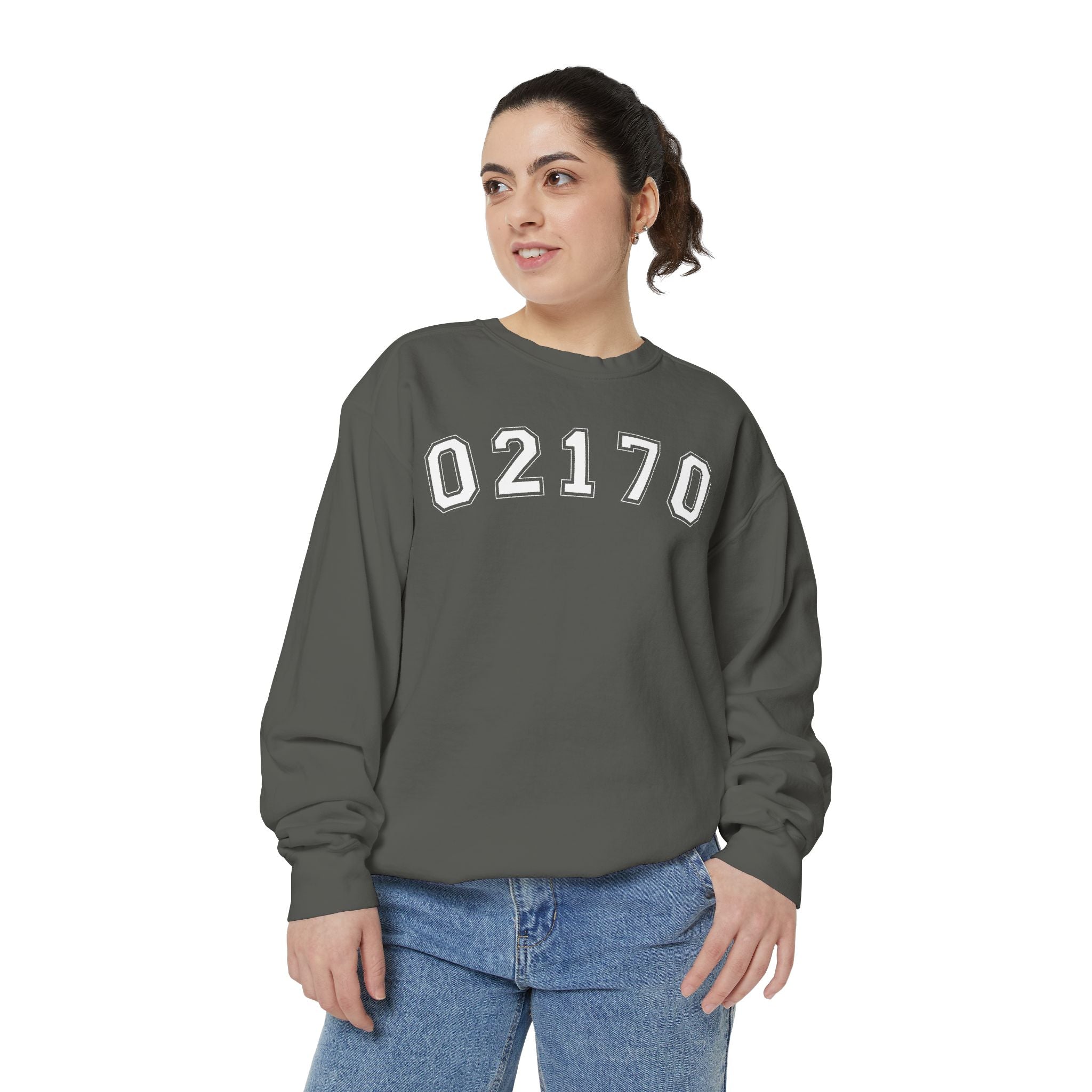 02170- Quincy Zip Code Sweatshirt White Text