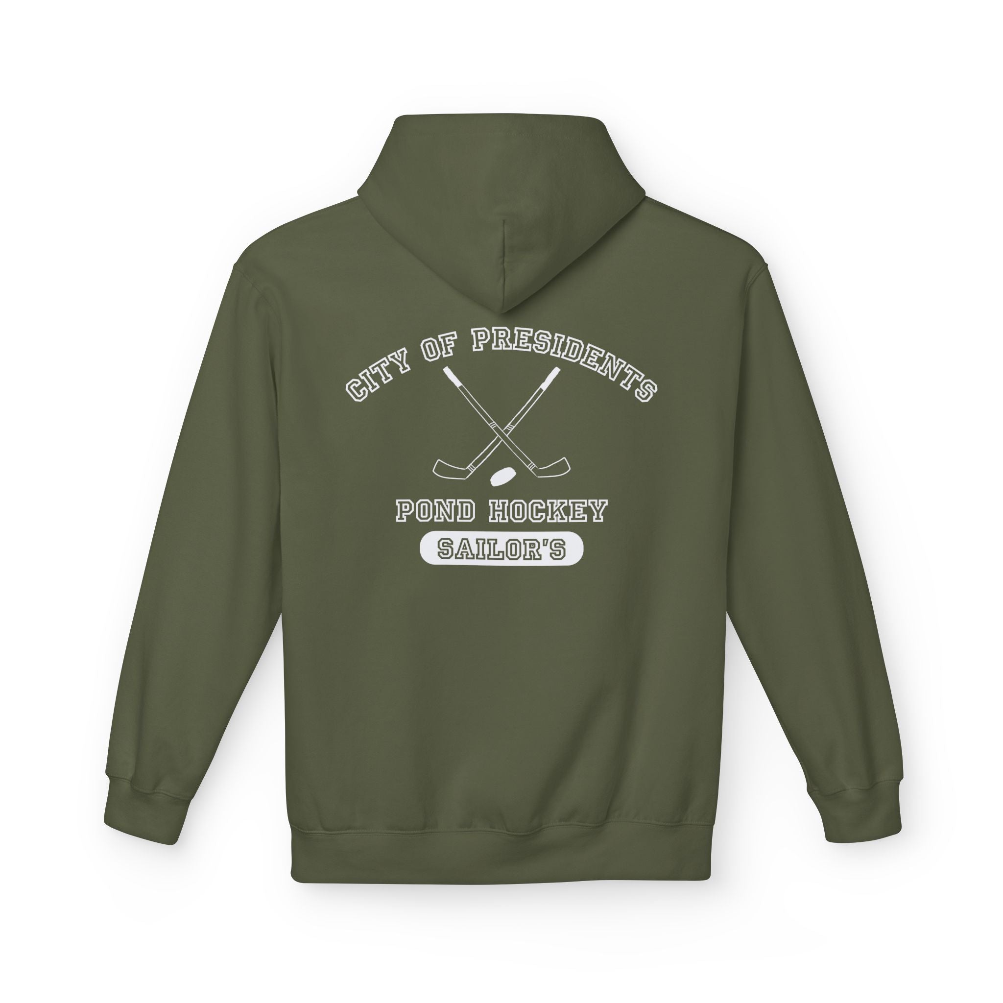 Sailor's Pond Hockey Softstyle Hoodie White Text