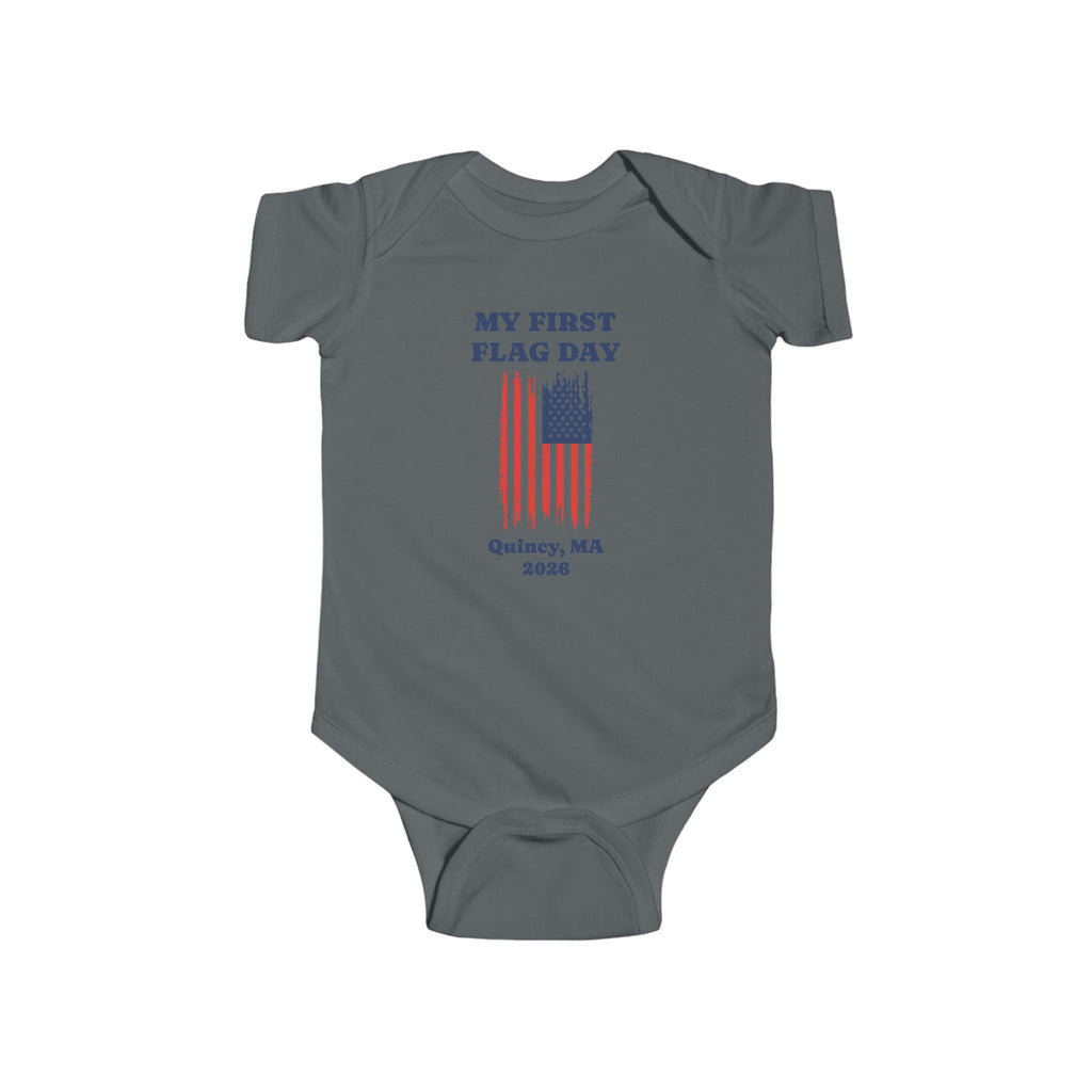 My First Flag Day Onesie — Quincy Flag Day Baby Bodysuit