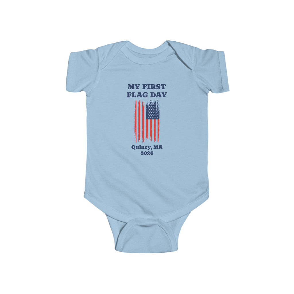 My First Flag Day Onesie — Quincy Flag Day Baby Bodysuit