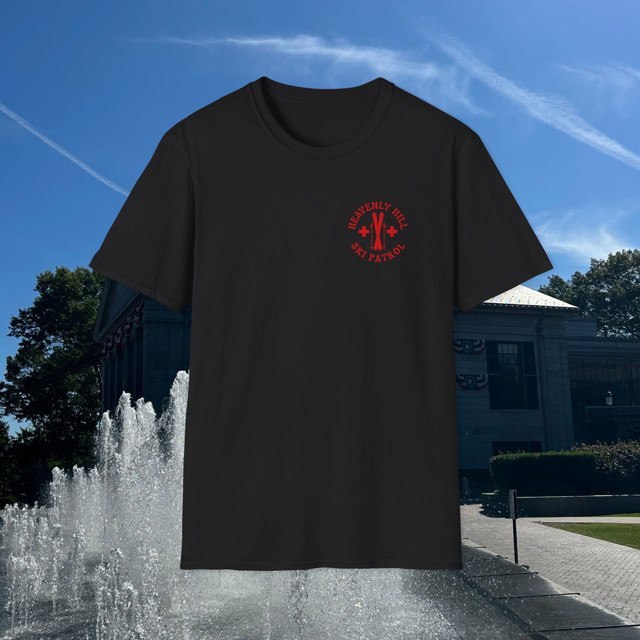 Distressed Heavenly Hill Ski Patrol T-shirt