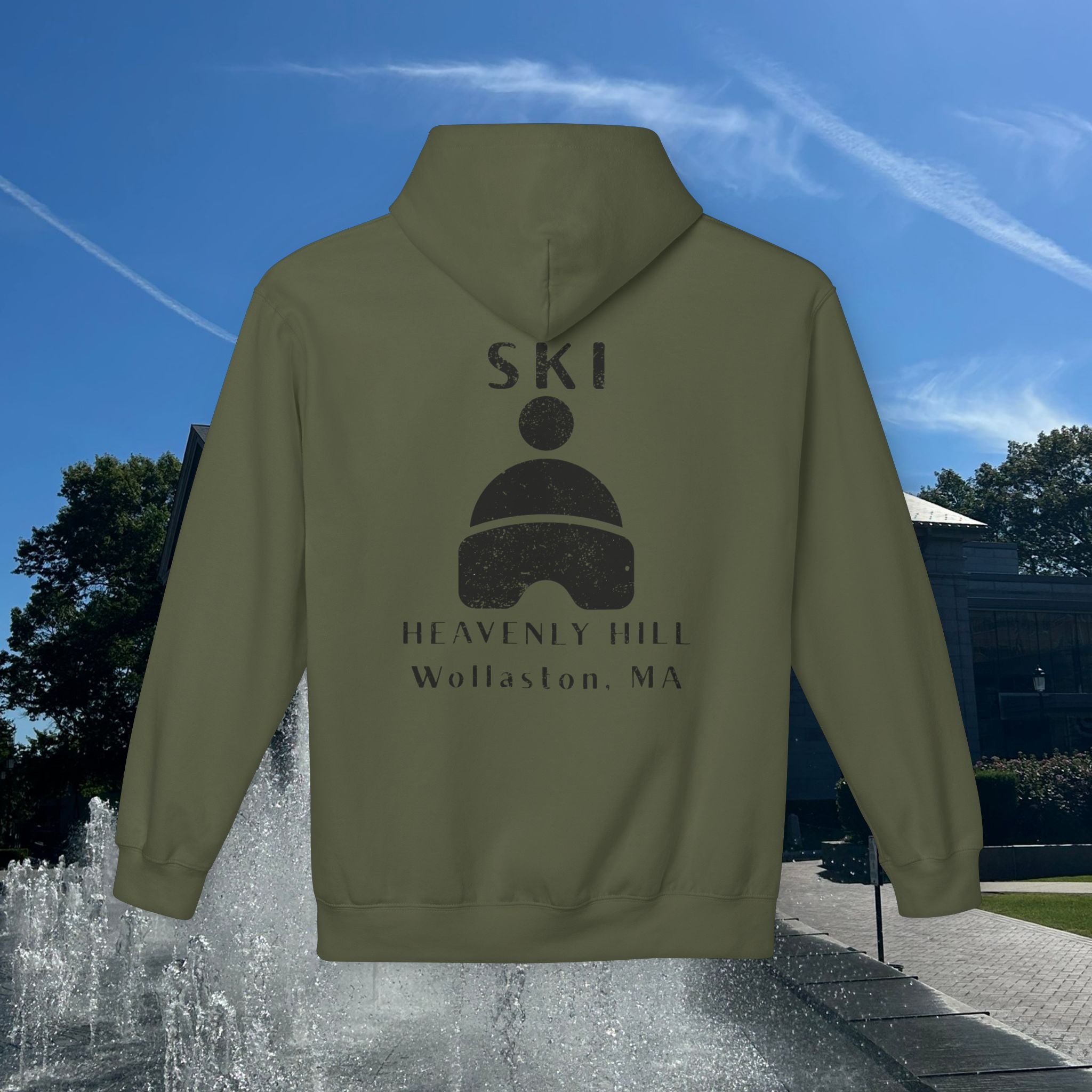 Distressed Ski Heavenly Hill Softstyle Hoodie