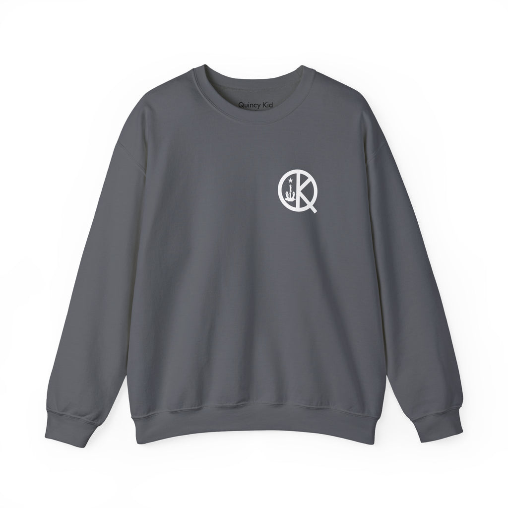 Quincy Kid Crewneck Sweatshirt With White Emblem