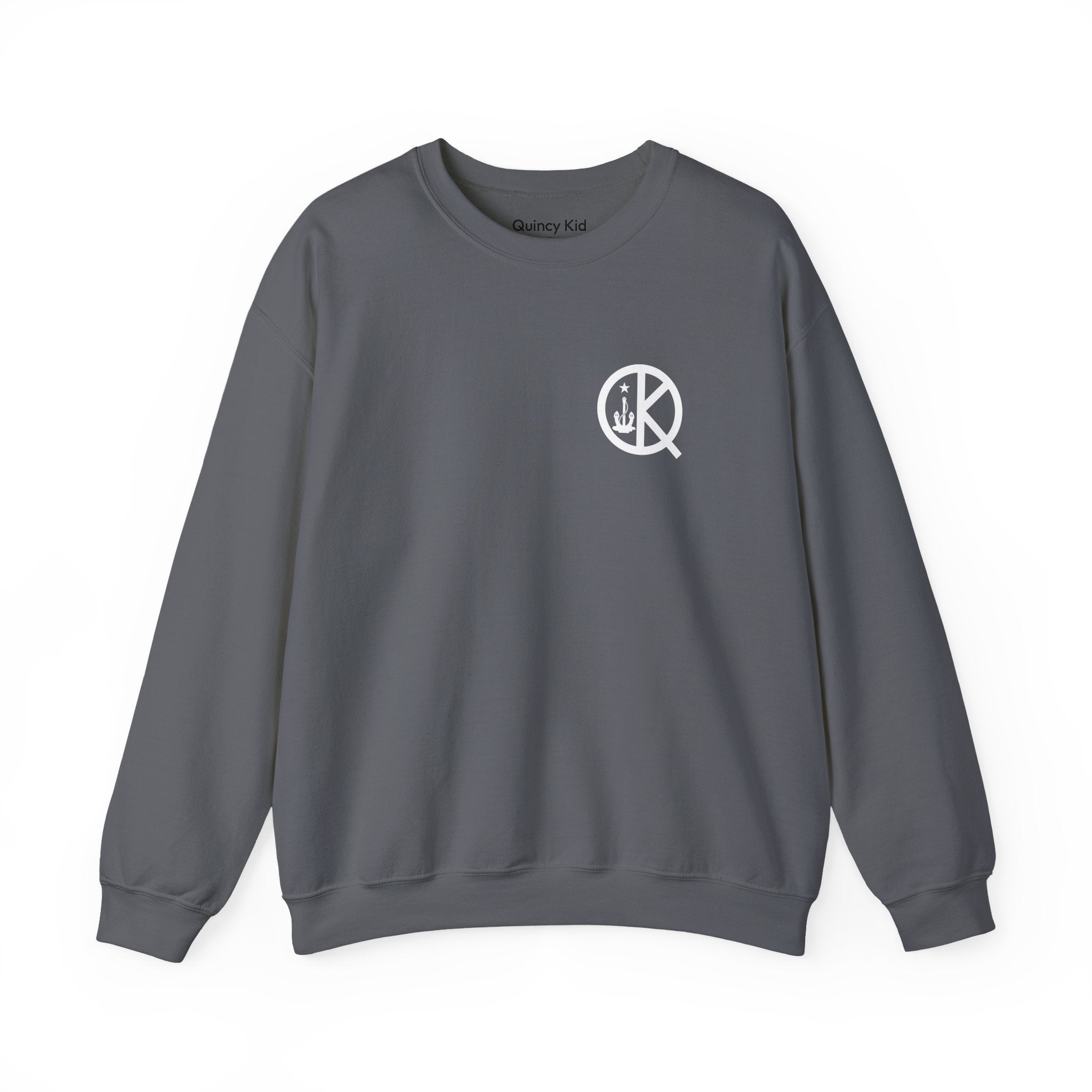 Quincy Kid Crewneck Sweatshirt With White Emblem