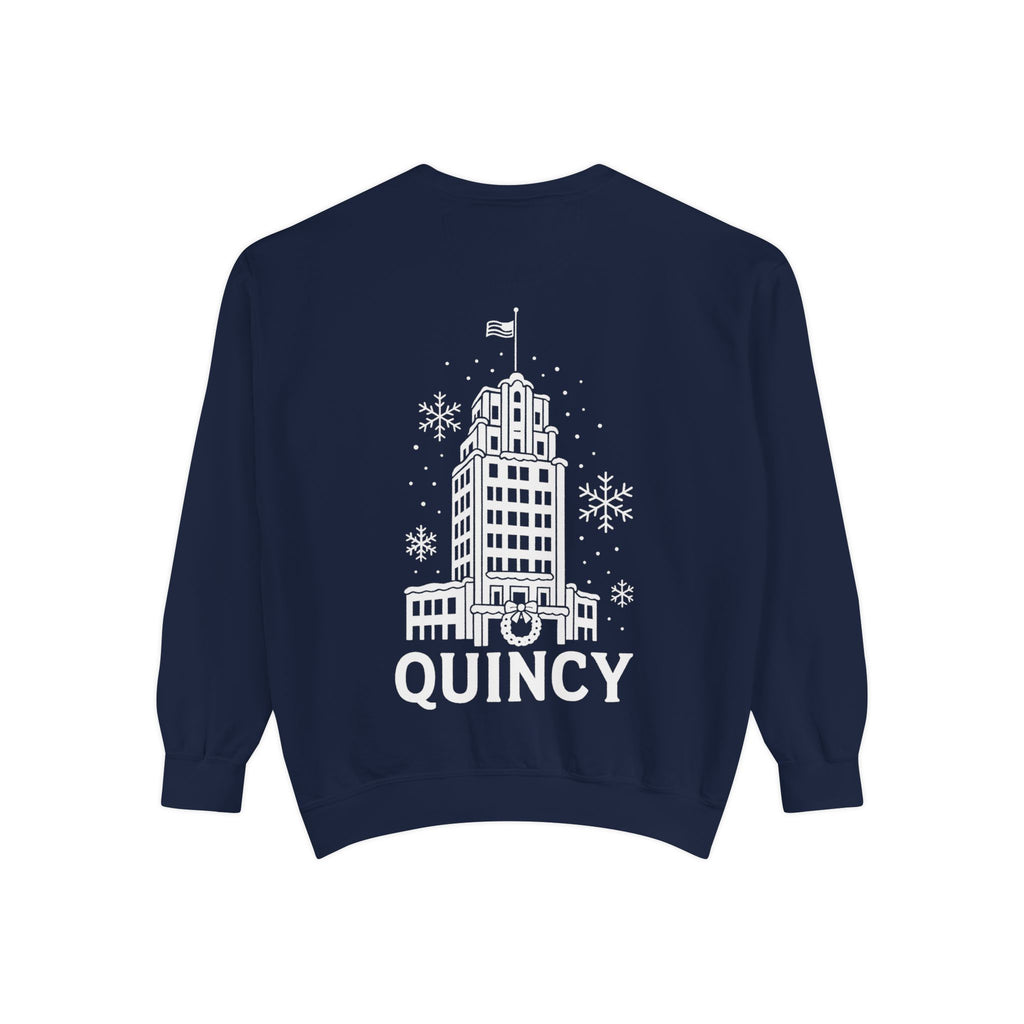 Quincy Center Holiday Sweatshirt- Back