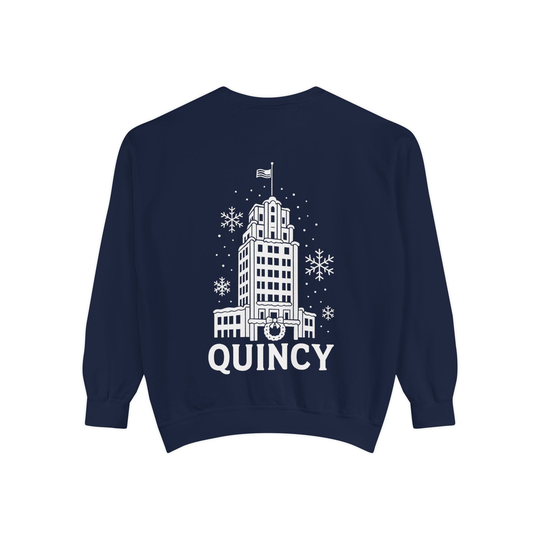 Quincy Center Holiday Sweatshirt- Back