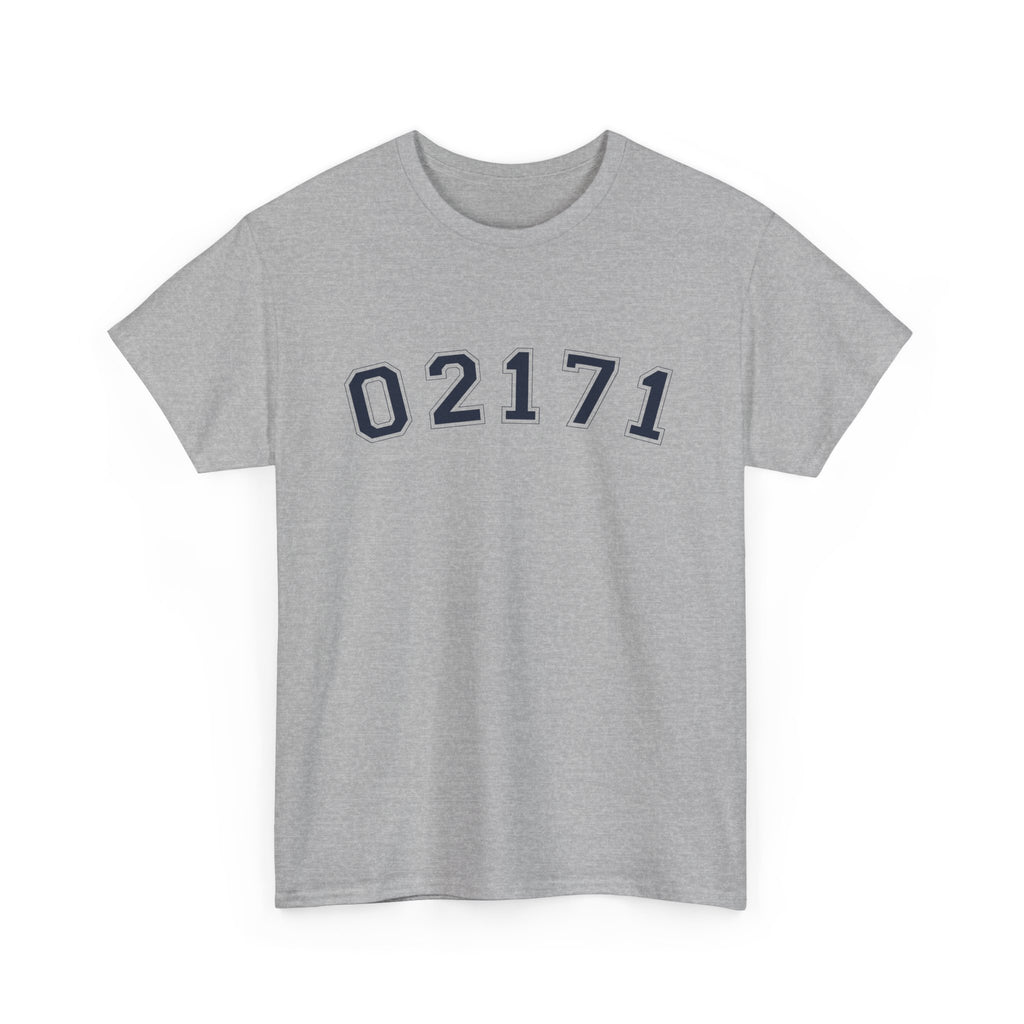02171- Quincy Zip Code T-shirt Navy Text