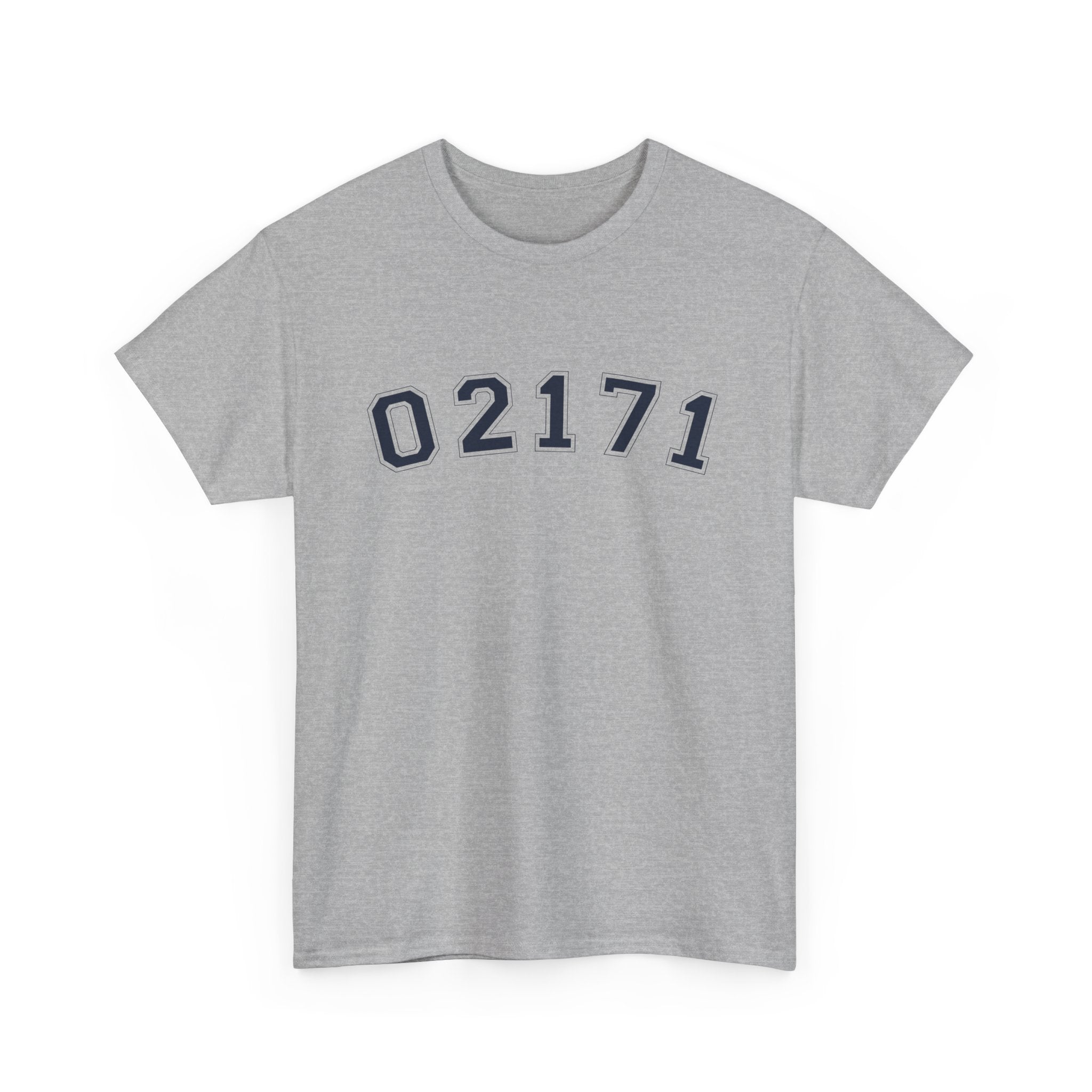 02171- Quincy Zip Code T-shirt Navy Text
