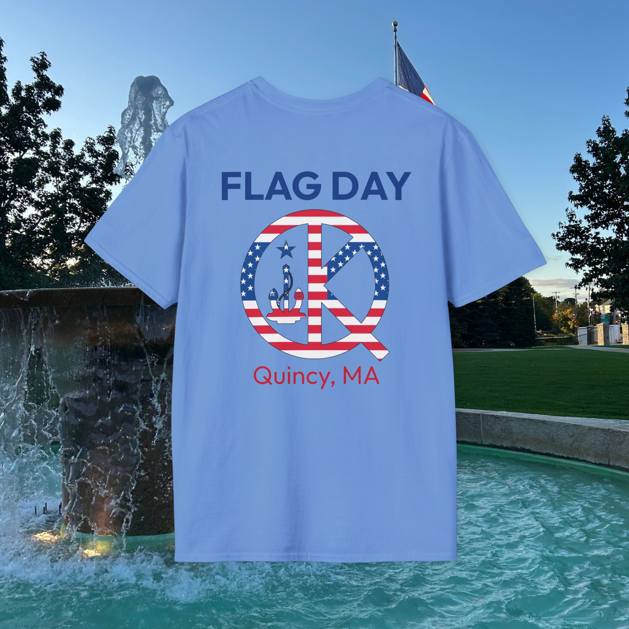 Quincy Kid Flag Logo- Flag Day T-Shirt