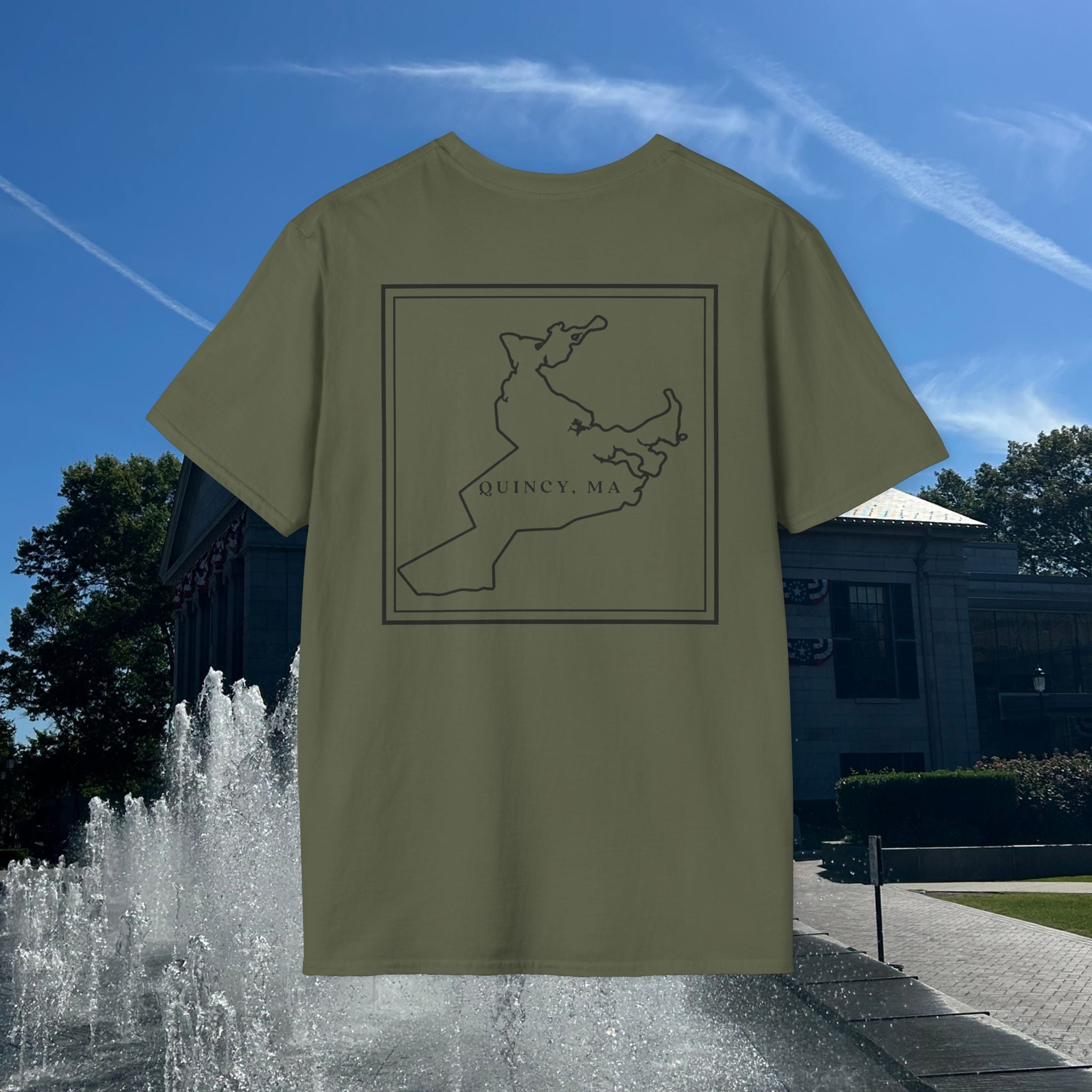 Quincy Outline Map T-Shirt