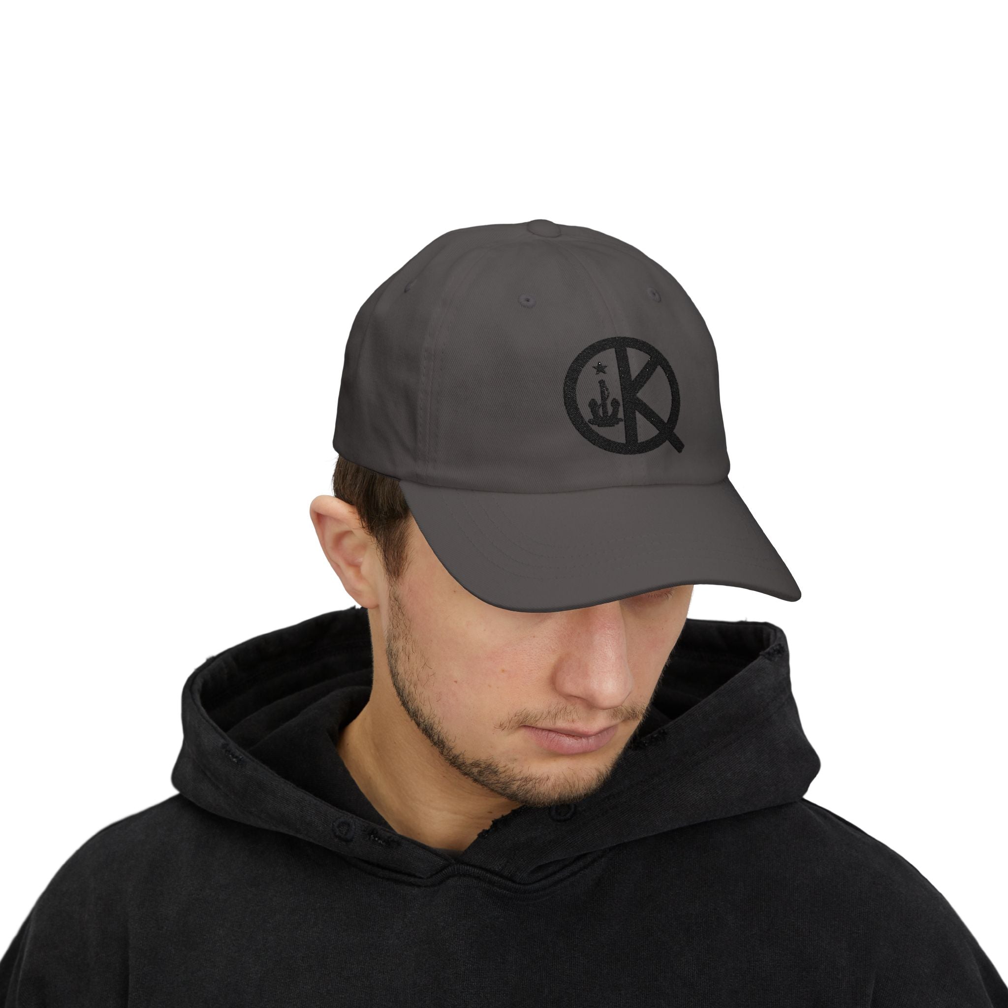 Quincy QK Classic Dad Cap Black Text