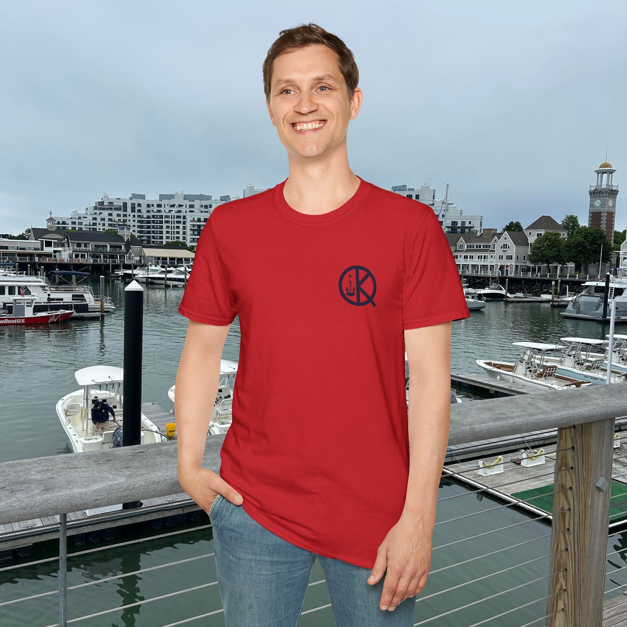 Quincy Kid Emblem T-Shirt- Navy