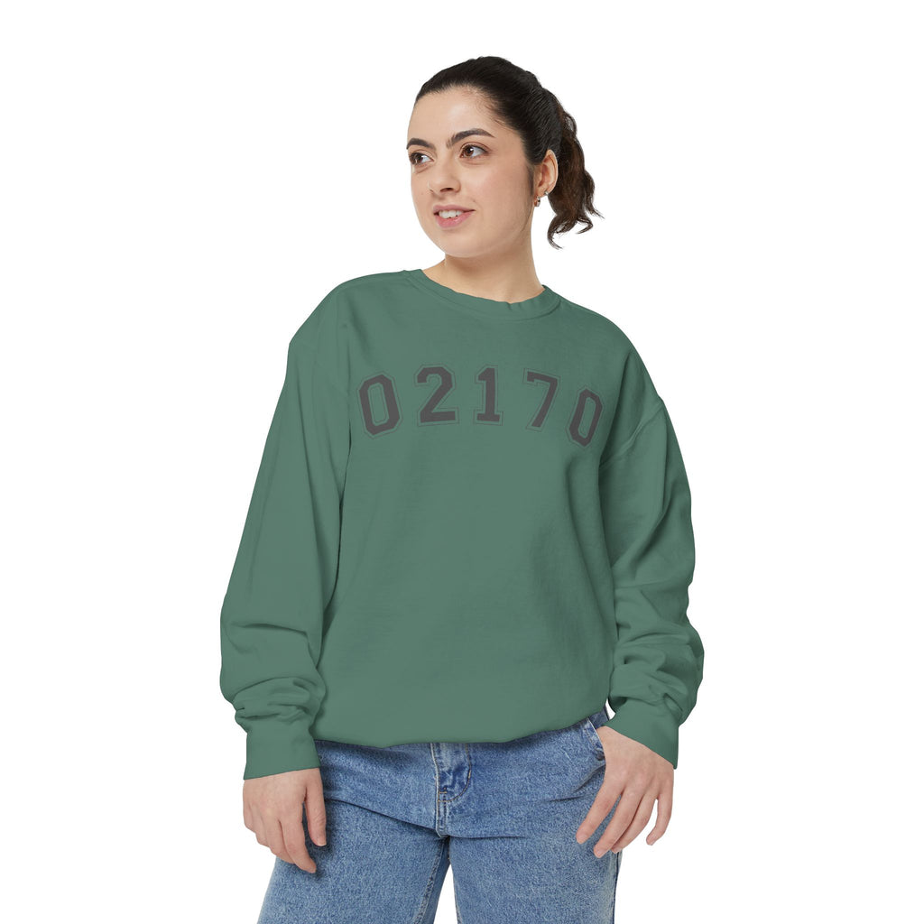 02170- Quincy Zip Code Sweatshirt Grey Text
