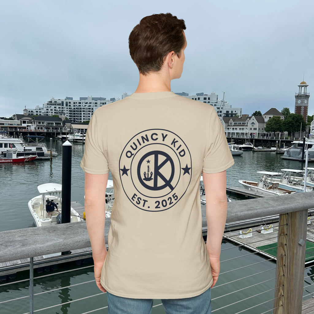 Quincy Kid Emblem T-Shirt- Navy