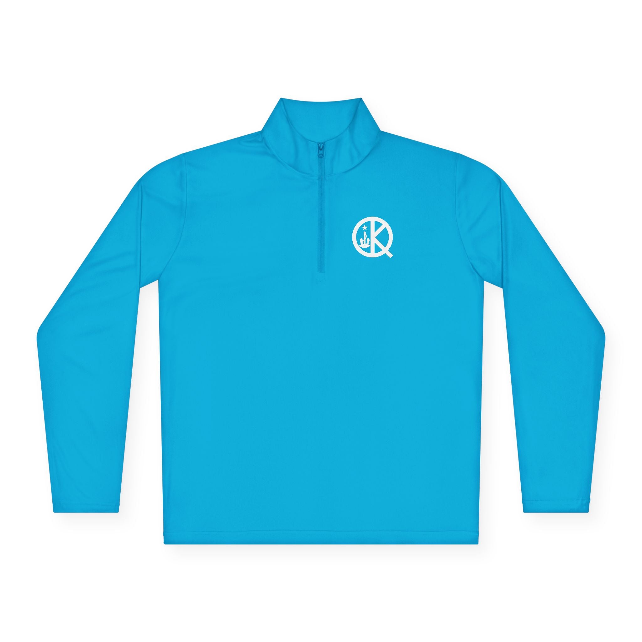 Quincy Kid- Quarter Zip White Logo