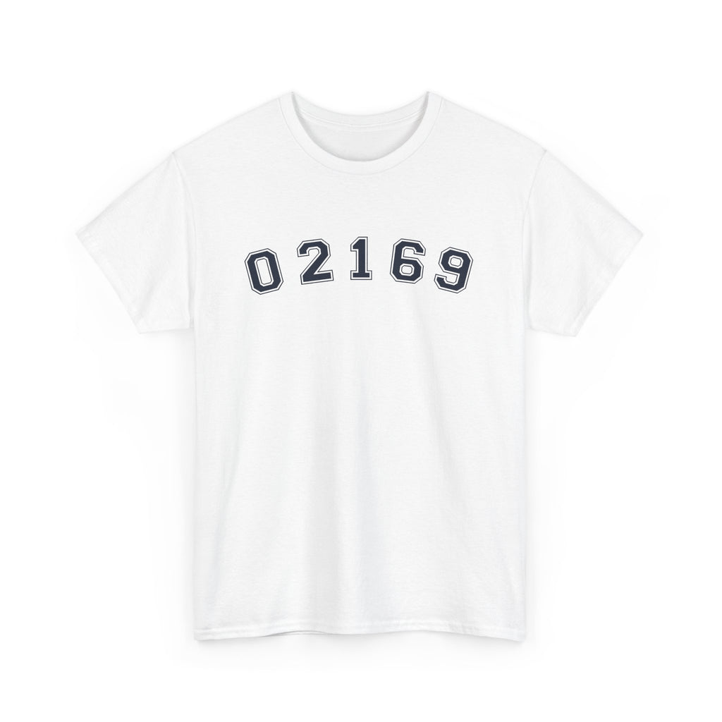 02169-Quincy Zip Code T-shirt Navy Text
