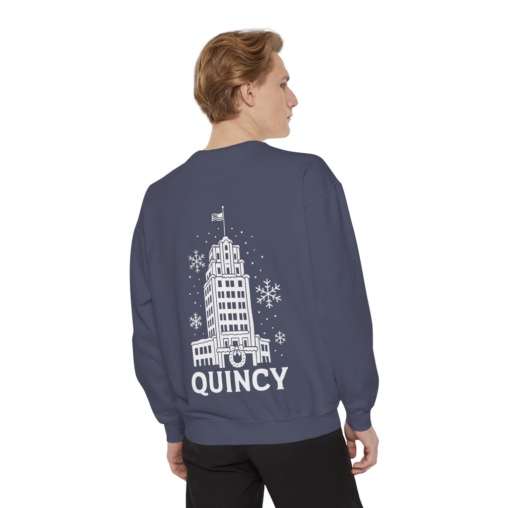 Quincy Center Holiday Sweatshirt- Back