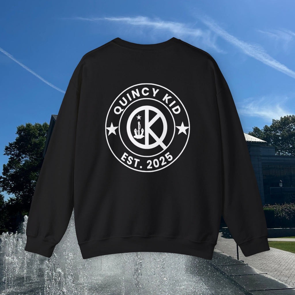 Quincy Kid Crewneck Sweatshirt With White Emblem