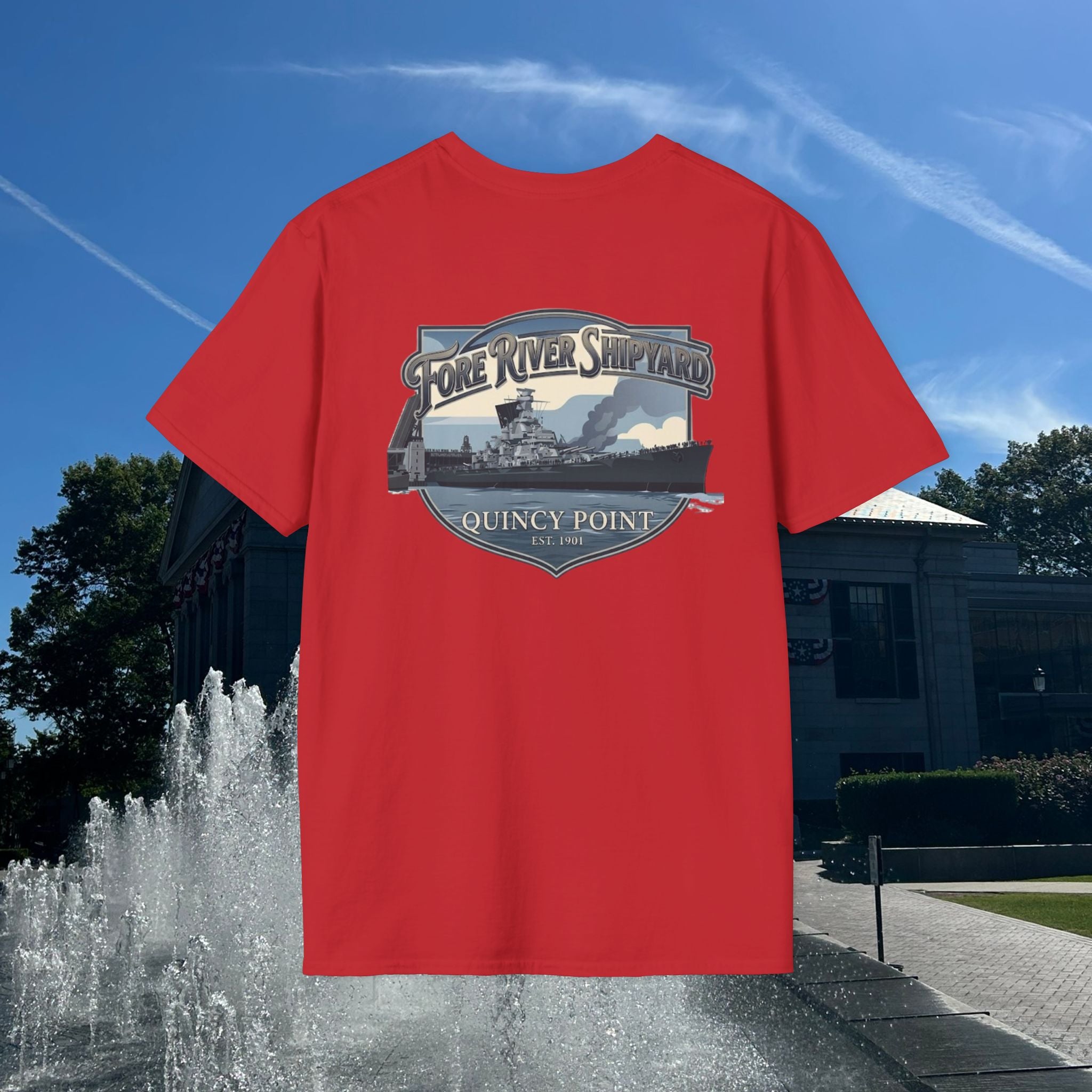 USS Massachusetts Fore River Shipyard T-Shirt