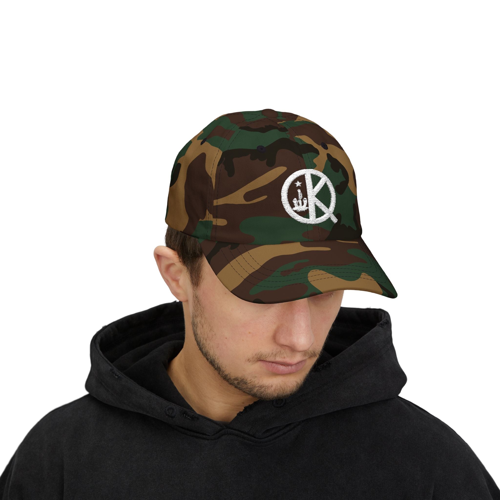 Quincy QK Classic Dad Cap — White Logo Baseball Hat