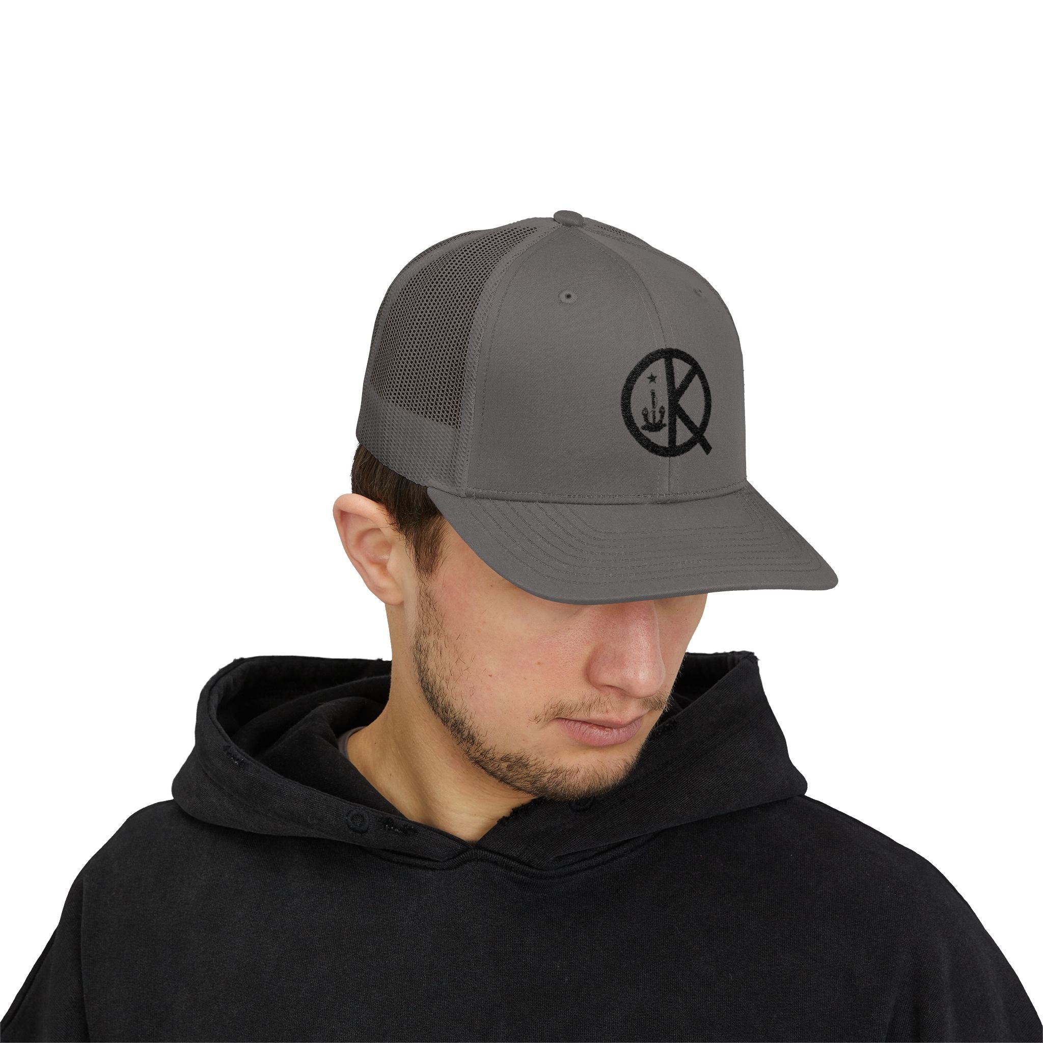 QK Logo Snapback Trucker Cap