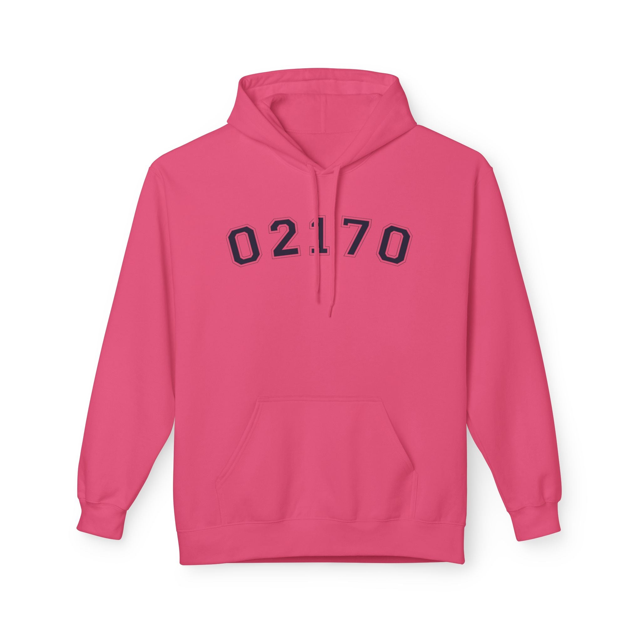 02170- Quincy Zip Code Soft style Hoodie Navy Text