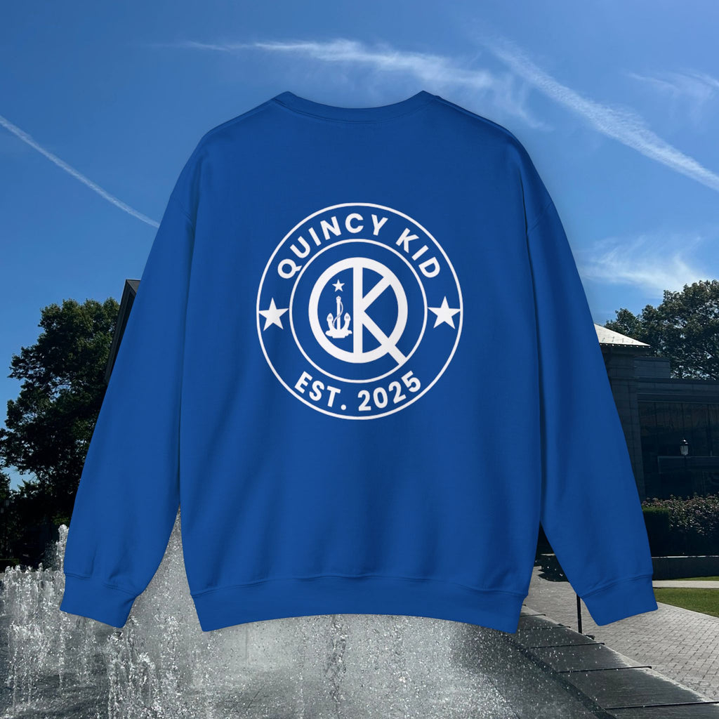 Quincy Kid Crewneck Sweatshirt With White Emblem