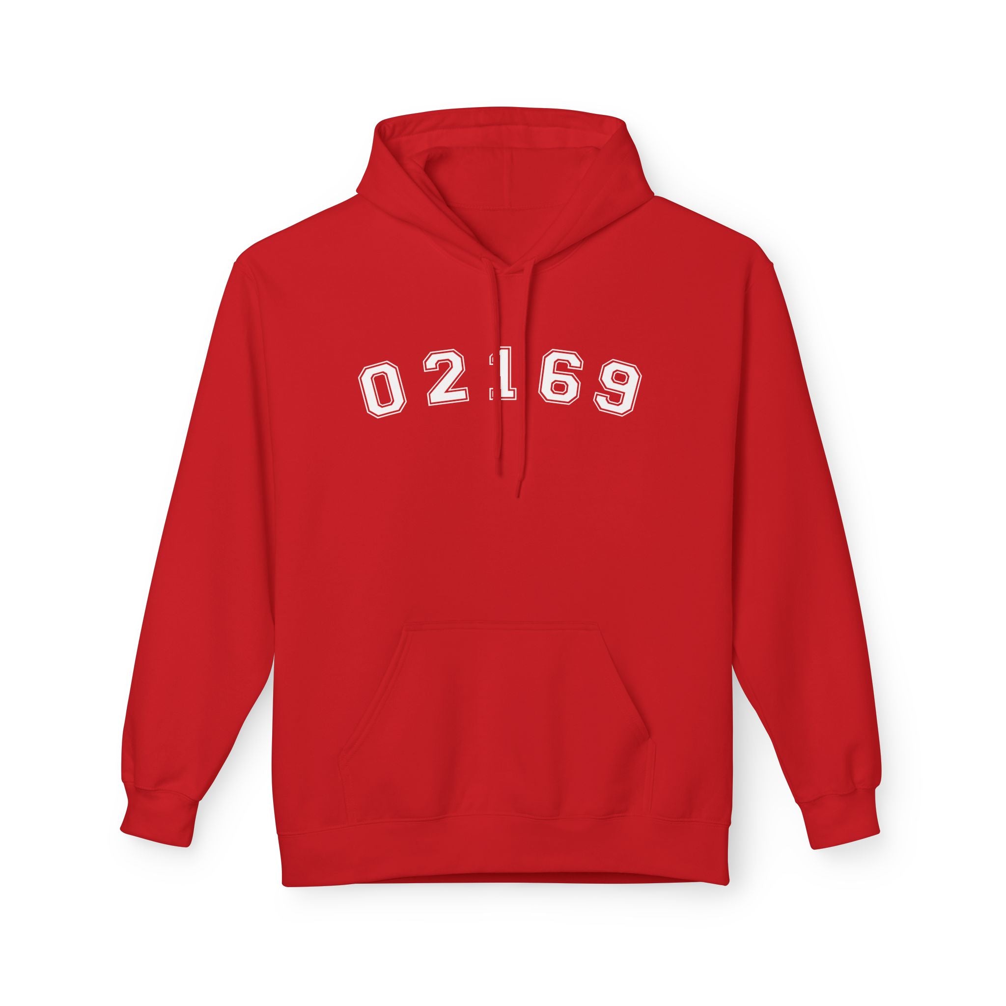 02169- Quincy Zip Code Softstyle Hoodie White Text
