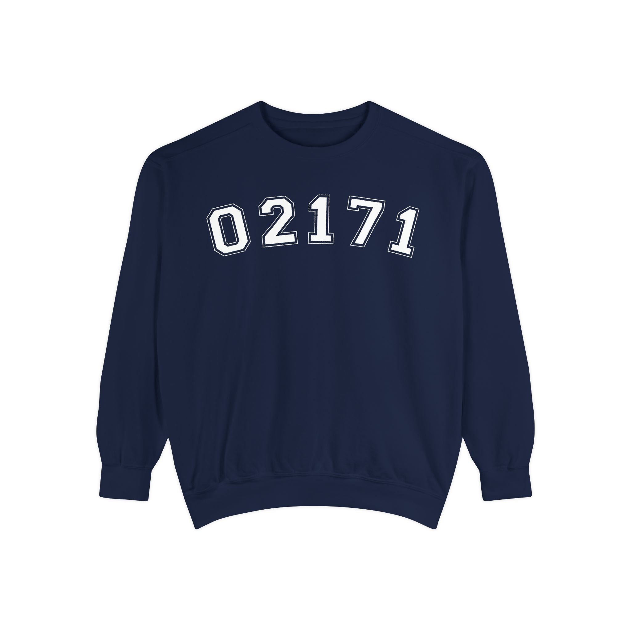 02171- Quincy Zip Code Sweatshirt White Text